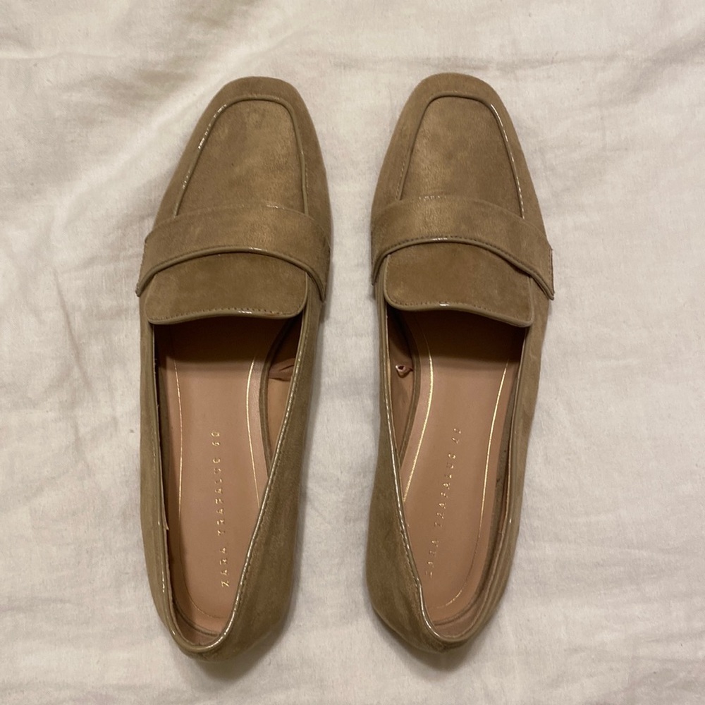 Zara trafaluc beige loafer